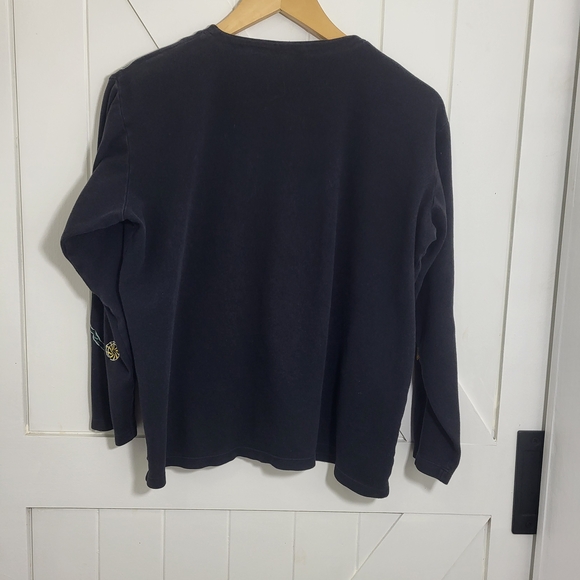 VTG Michael Simon Christmas Embroidered Candy Button Up Cardigan Women's M - Picture 8 of 9